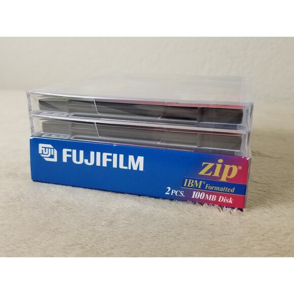Fujifilm 100mb Disk BM Formatted Zip Disk New Sealed 4 pcs Vintage - Picture 11 of 11